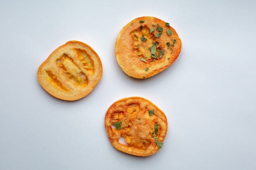 tomatoes with salt and basil