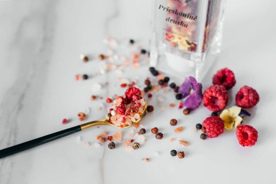 Salt with orphan flowers