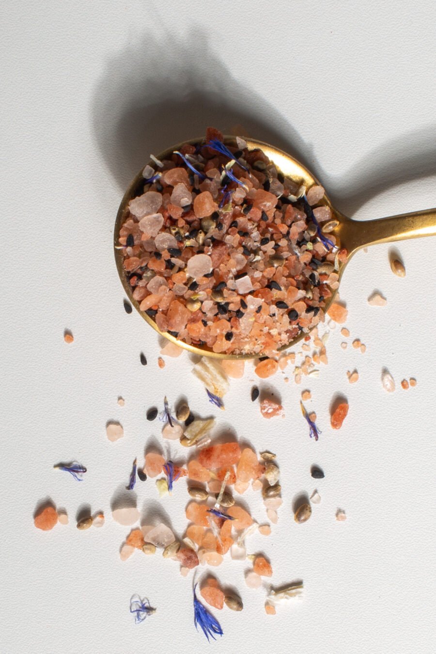 Seasoning salt with cornflower - addition Seasoning salt with cornflowers