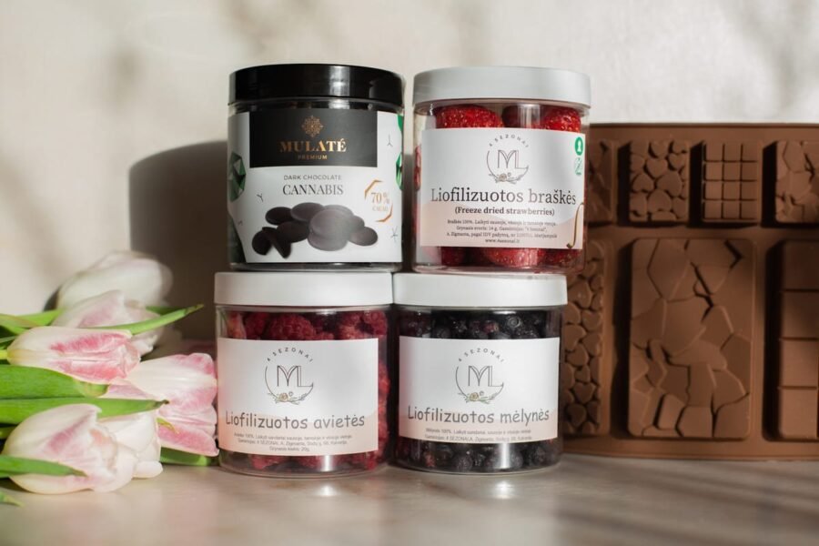 Šokolado gaminimas namuose Chocolate making kit for "Berry lovers"