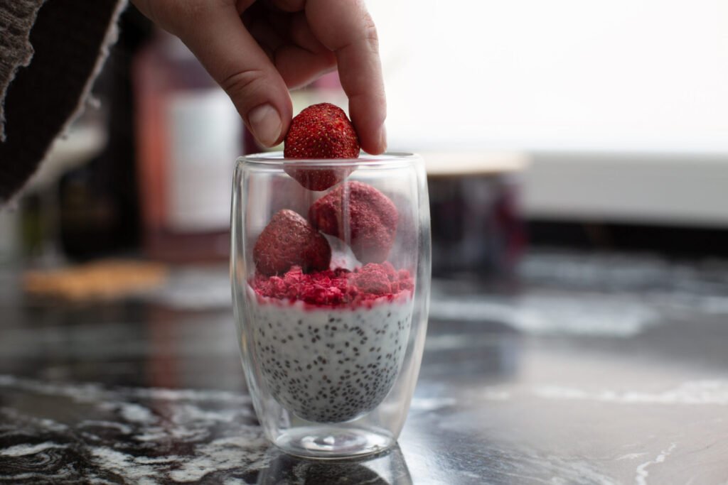 Graikiško jogurto chia puddingas