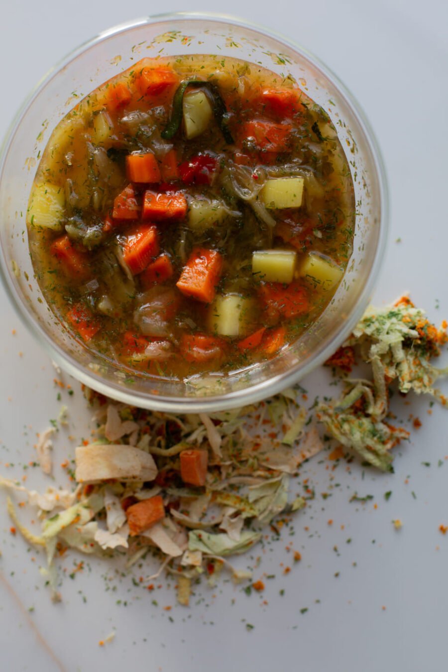 Freeze-dried vegetable soup