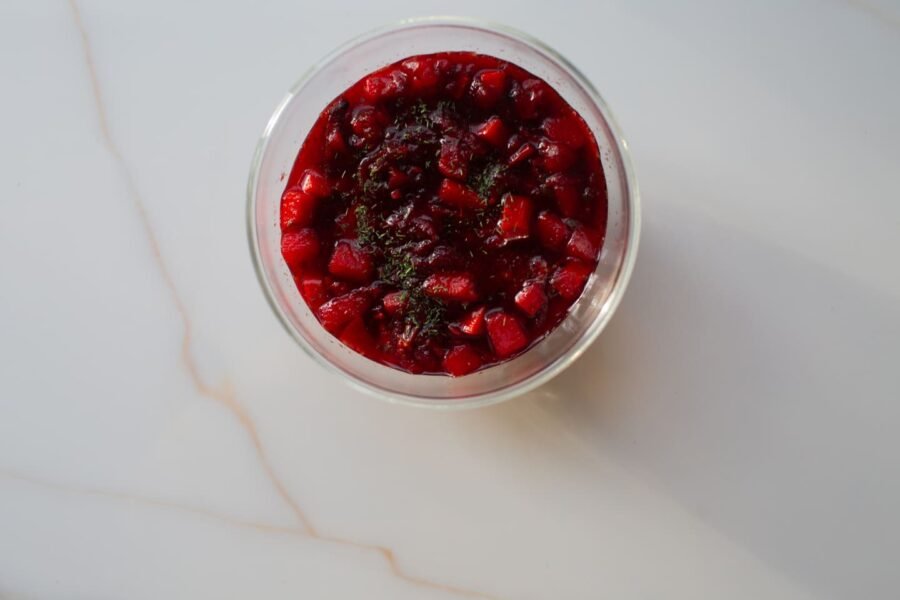 Freeze-dried beetroot soup