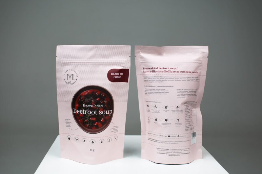 Freeze-dried beetroot soup