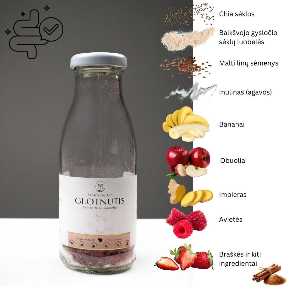 Freeze-dried gluten "Intestinal balance"